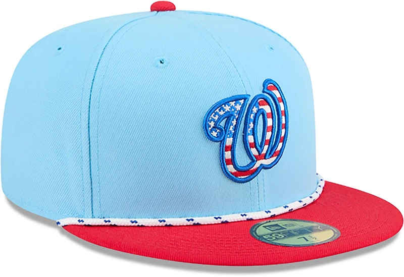 New Era Light Red Washington Nationals 2025 Fourth of July 59FIFTY Fitted Hat