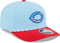 New Era Light Red Cincinnati Reds 2025 Fourth of July 9SEVENTY Adjustable Trucker Hat
