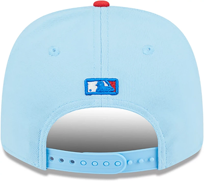 New Era Light Red Cincinnati Reds 2025 Fourth of July 9SEVENTY Adjustable Trucker Hat