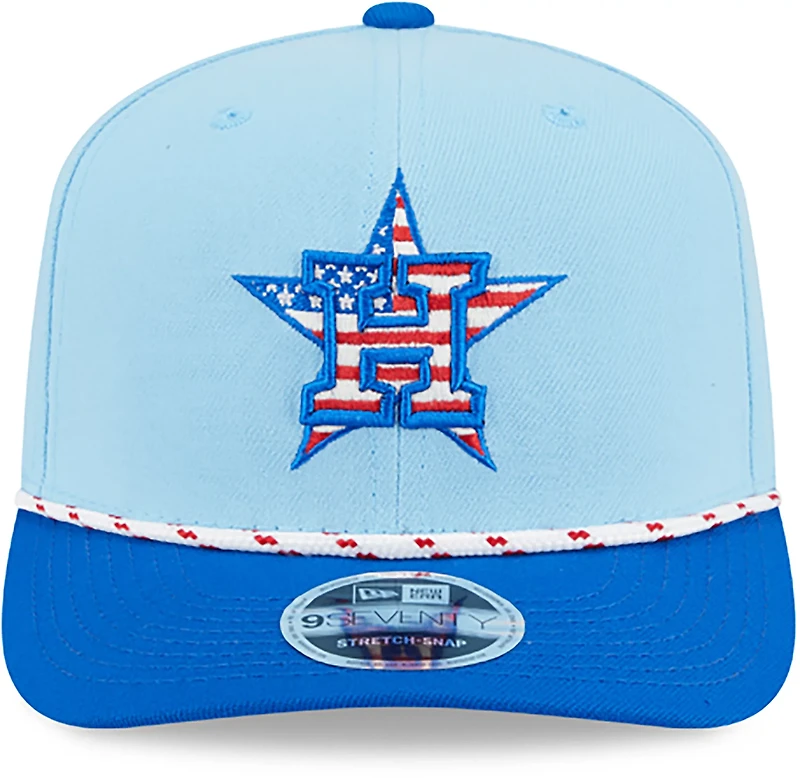New Era Light Houston Astros 2025 Fourth of July 9SEVENTY Adjustable Hat
