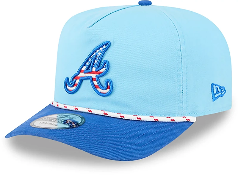 New Era Light Atlanta Braves 2025 Fourth of July Golfer Snapback Hat