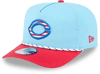 New Era Light Red Cincinnati Reds 2025 Fourth of July Golfer Snapback Hat