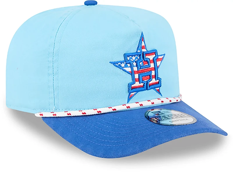 New Era Light Houston Astros 2025 Fourth of July Golfer Snapback Hat