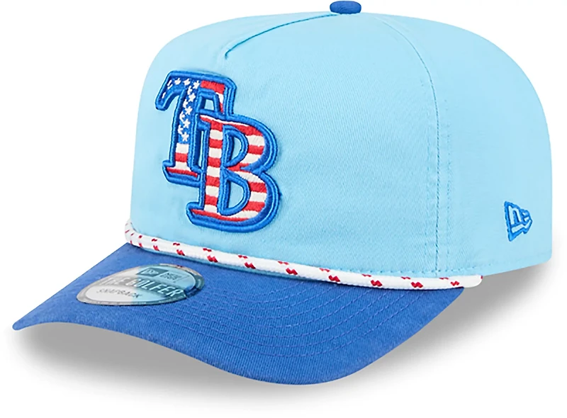 New Era Light Tampa Bay Rays 2025 Fourth of July Golfer Snapback Hat