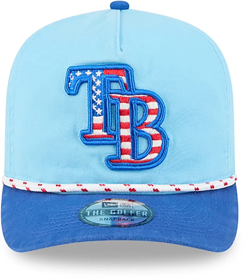 New Era Light Tampa Bay Rays 2025 Fourth of July Golfer Snapback Hat