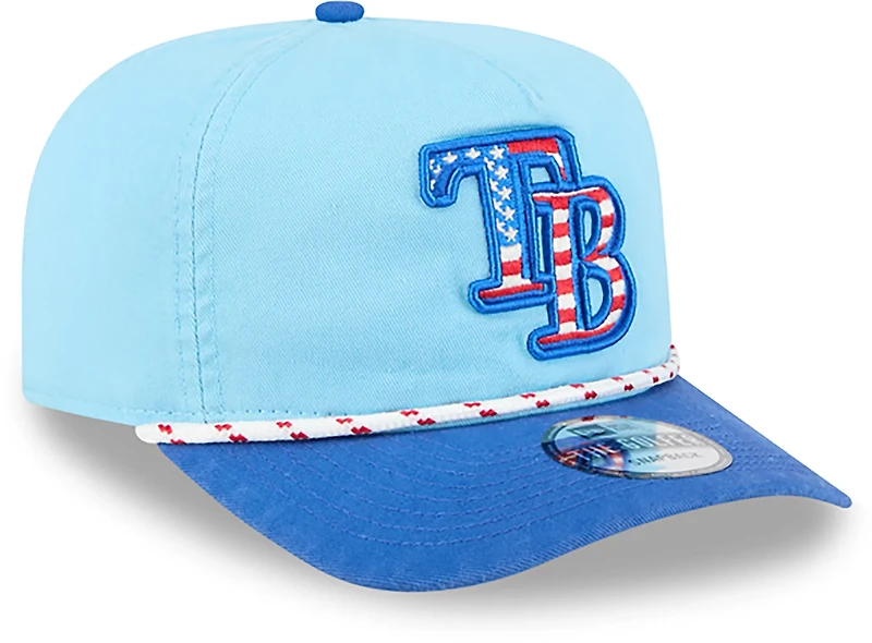 New Era Light Tampa Bay Rays 2025 Fourth of July Golfer Snapback Hat