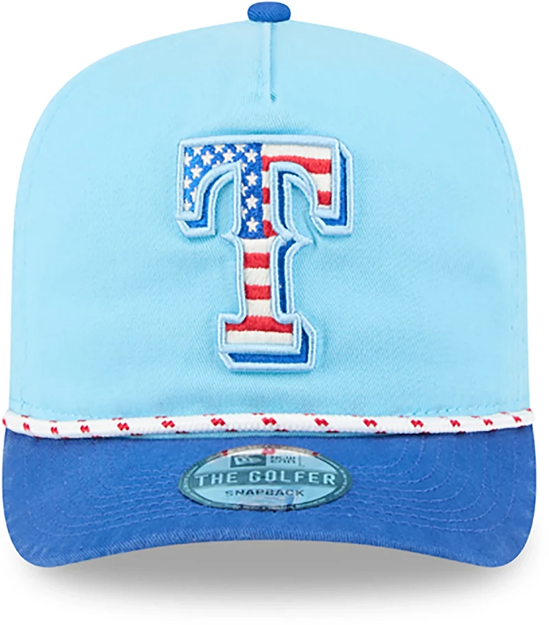 New Era Light Royal Texas Rangers 2025 Fourth of July Golfer Snapback Hat