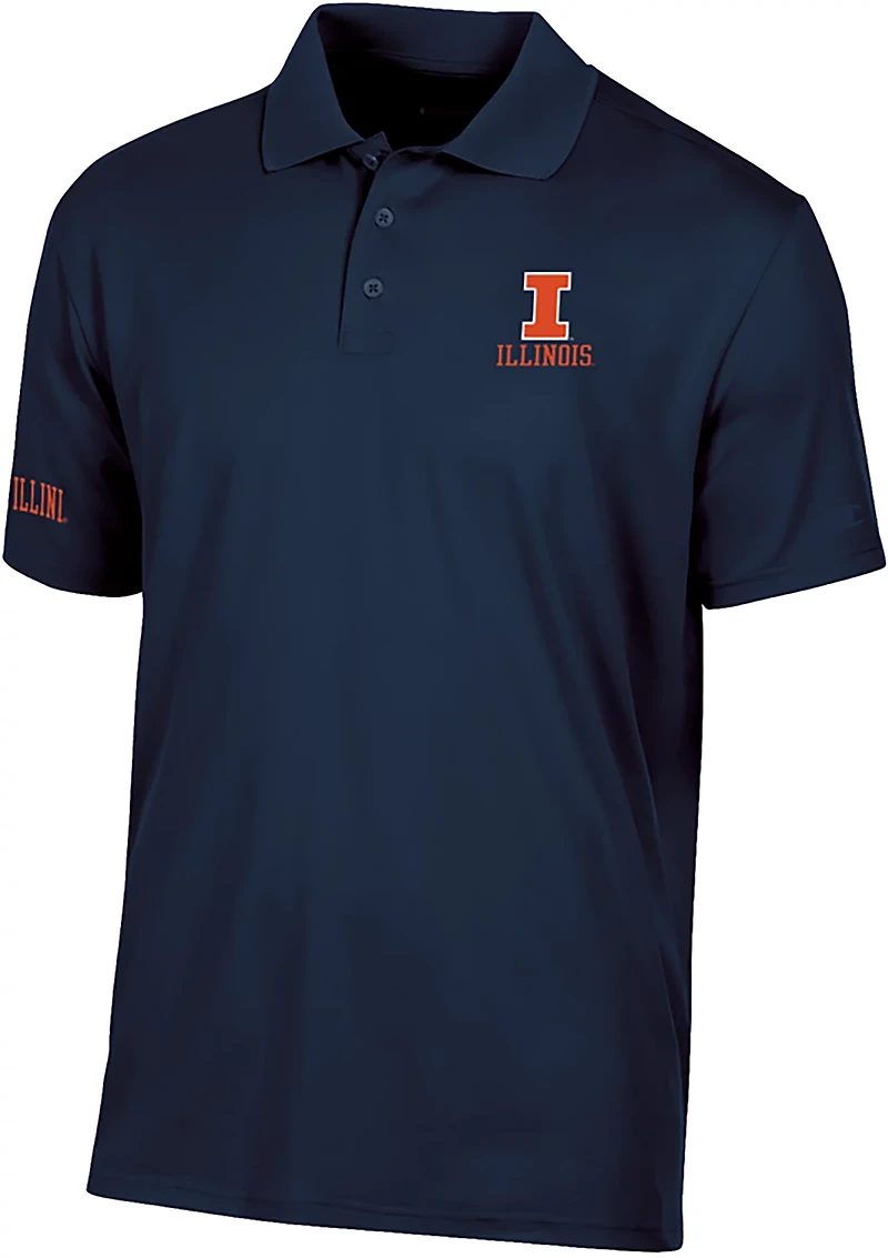 Champion Men's Illinois Solid Polo Shirt