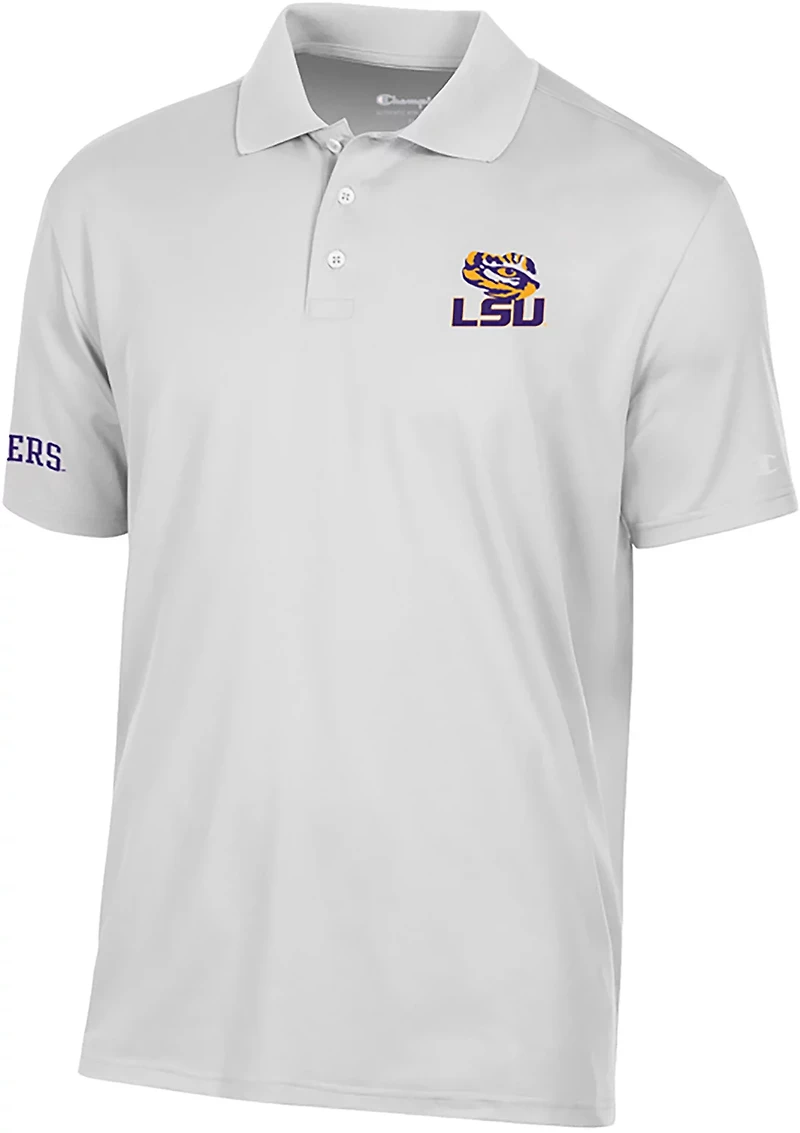 Champion Men's LSU Solid Polo Shirt