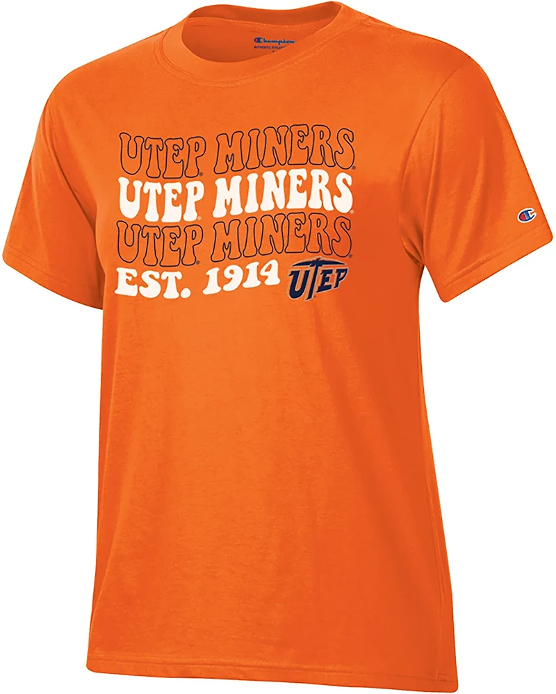 Champion Women's University of Texas at El Paso Retro School Graphic T-shirt