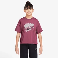 Nike Girls' Sportswear Essential Doodle 2 Graphic T-shirt