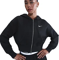 Nike Women's Sportswear Phoenix Fleece Loose Full Zip Crop Hoodie