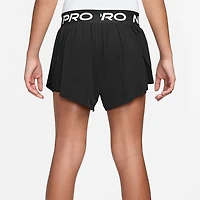 Nike Girls' Pro Dri-FIT 2 1 Knit Shorts 3