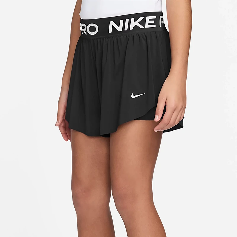 Nike Girls' Pro Dri-FIT 2 1 Knit Shorts 3