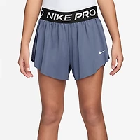 Nike Girls' Pro Dri-FIT 2 1 Knit Shorts 3
