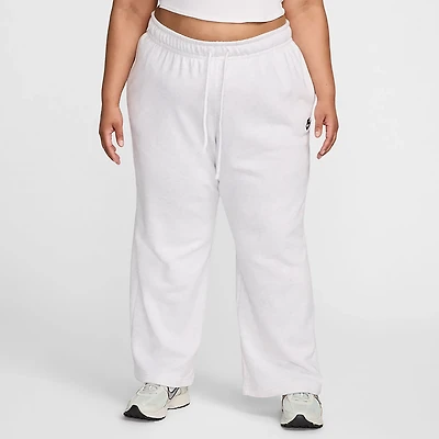 Nike Women's Sportswear Club Fleece Mid Rise Wide Leg Plus Sweatpants