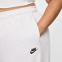 Nike Women's Sportswear Club Fleece Mid Rise Wide Leg Plus Sweatpants