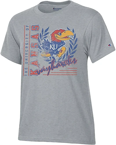 Champion Women's Kansas Mascot Script Stadium T-shirt