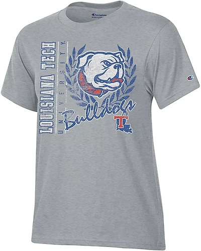 Champion Women's Louisiana Tech Mascot Script Stadium T-shirt