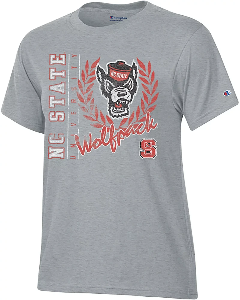 Champion Women's NC State Mascot Script Stadium T-shirt