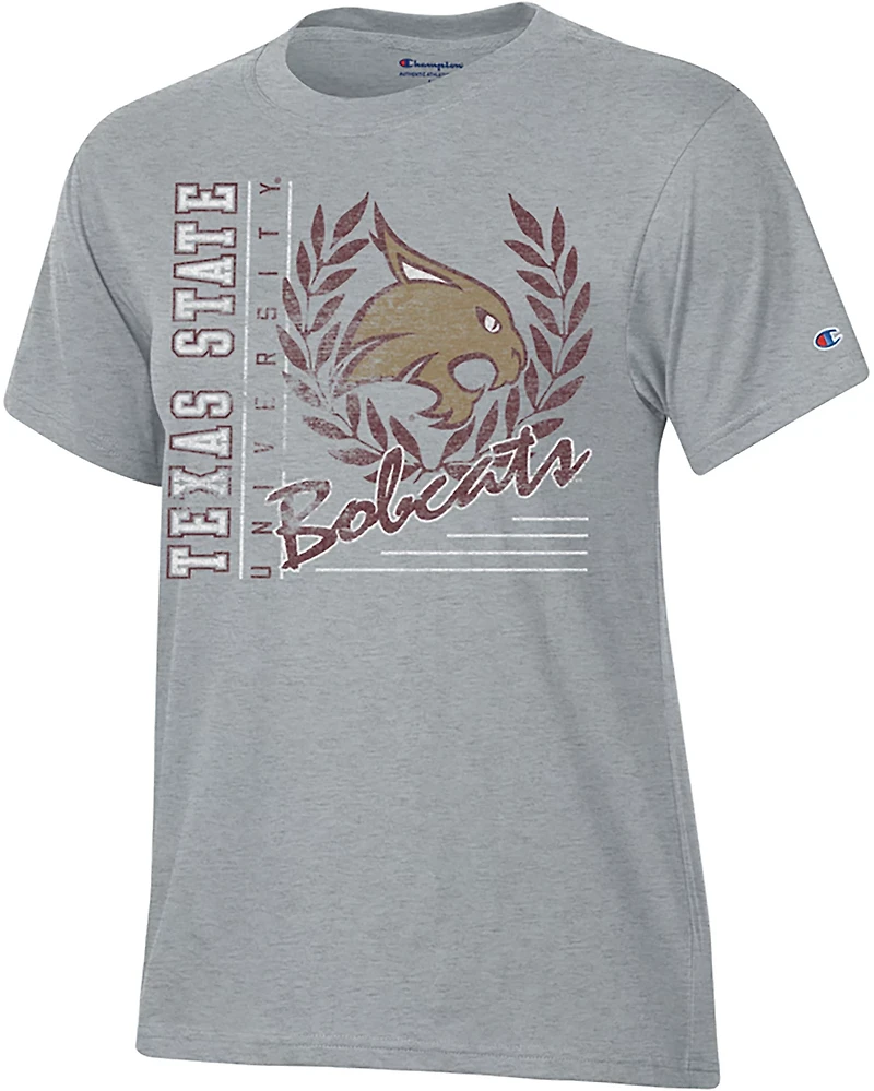 Champion Women's Texas State Mascot Script Stadium T-shirt