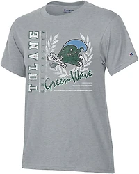 Champion Women's Tulane Mascot Script Stadium T-shirt