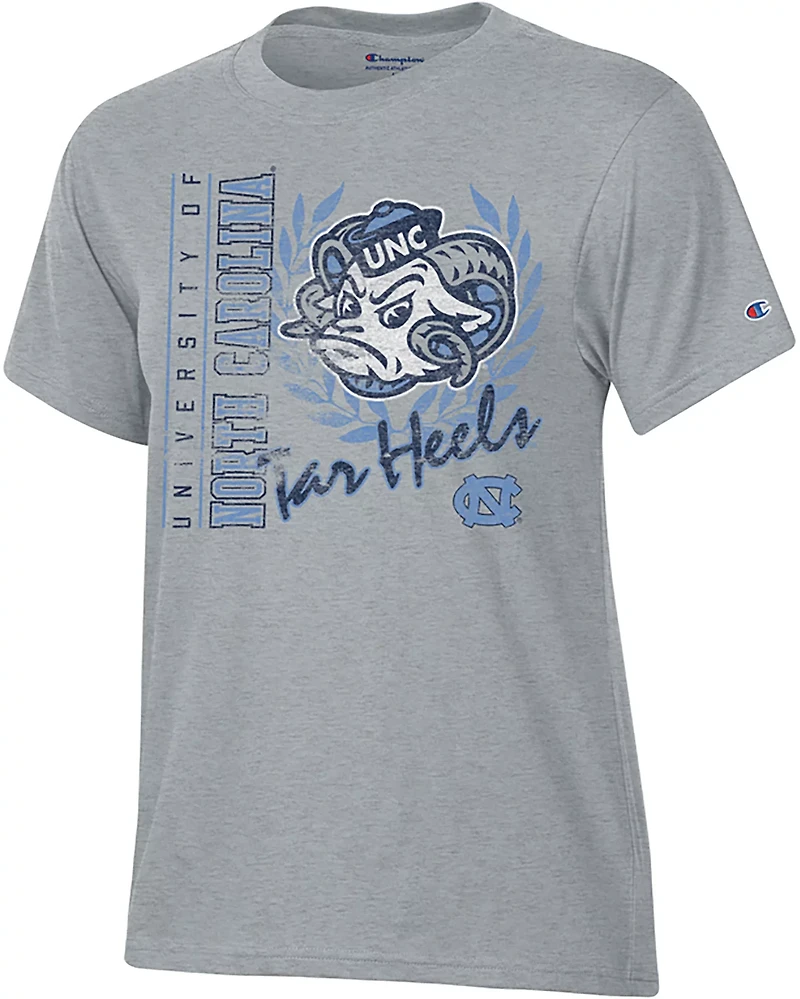 Champion Women's University of North Carolina Mascot Script Stadium Graphic T-shirt