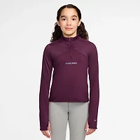Nike Girls' Nike Pro Therma-FIT 1/2-Zip Long Sleeve Top