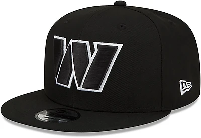 New Era Adults' Washington Commanders Black and White 9FIFTY Snapback Cap