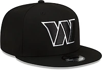New Era Adults' Washington Commanders Black and White 9FIFTY Snapback Cap