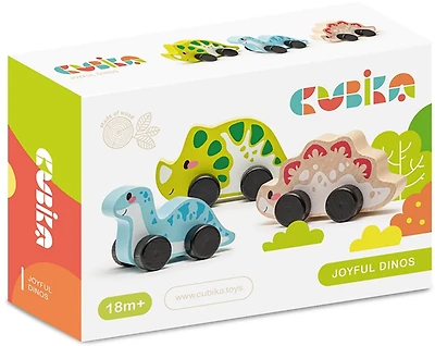 Toysmith Cubika Wooden Joyful Dinos Toy Set