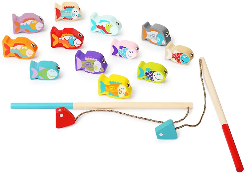 Toysmith Cubika Wooden Toy Fishing Game