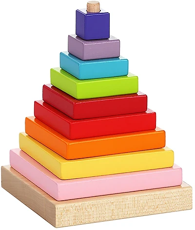 Toysmith Cubika Wooden Pyramid Stacker