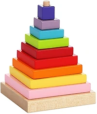 Toysmith Cubika Wooden Pyramid Stacker