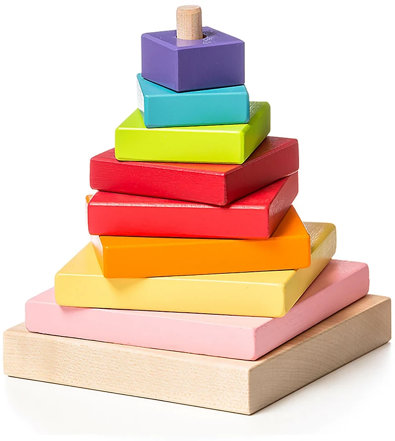 Toysmith Cubika Wooden Pyramid Stacker