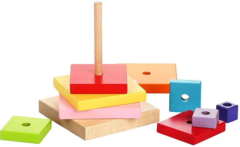 Toysmith Cubika Wooden Pyramid Stacker