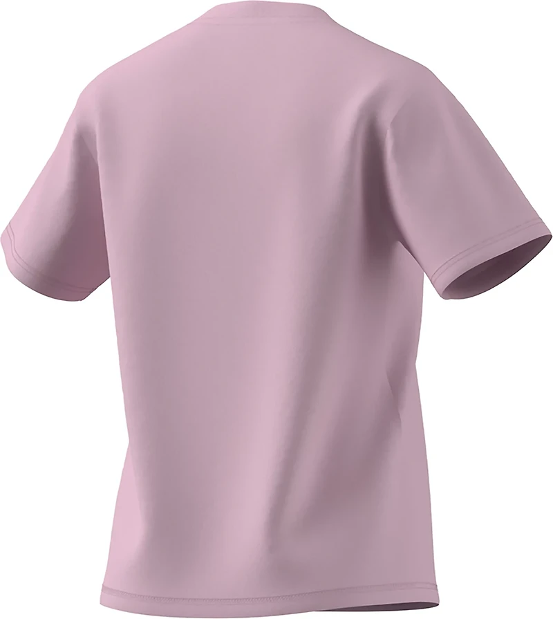 adidas Women's Textured Gingham Big Logo Graphic T-shirt