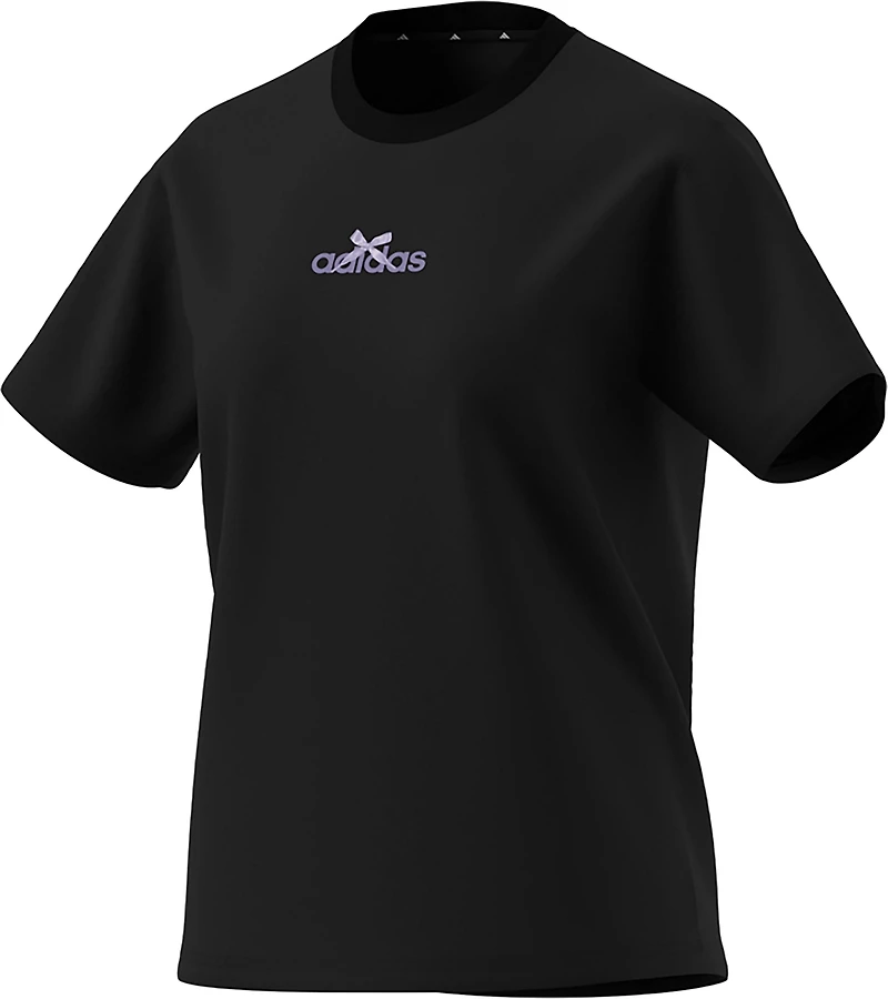 adidas Women's Bow on Linear Logo Graphic T-shirt