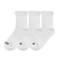 Crocs Women's Ruffle Quarter Socks 3-Pack