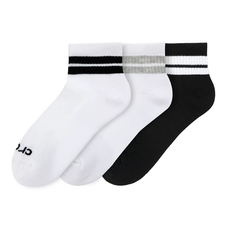 Crocs Women's Stripe Quarter Socks 3-Pack