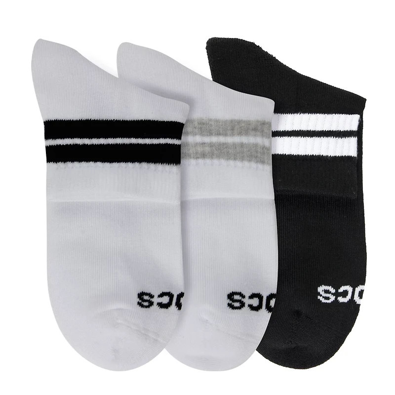 Crocs Women's Stripe Quarter Socks 3-Pack