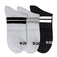 Crocs Women's Stripe Quarter Socks 3-Pack