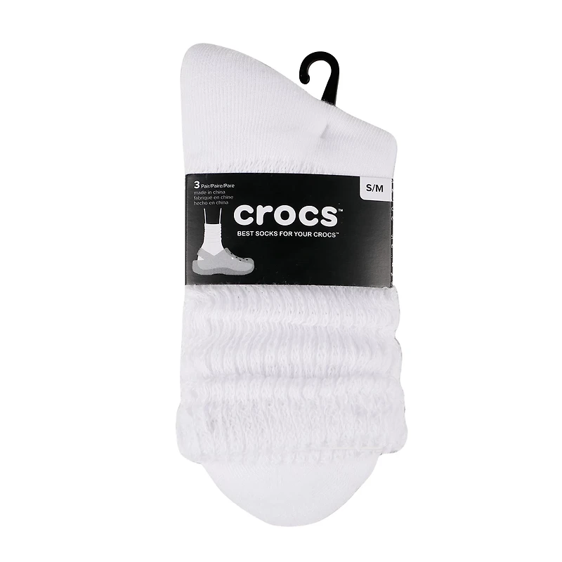 Crocs Women's Slouch Crew Socks 3-Pack