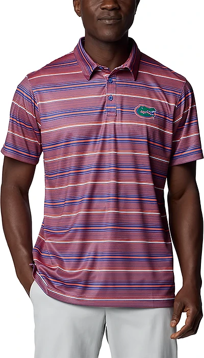 Columbia Sportswear Men's University of Florida Stripe Super Terminal Tackle Polo