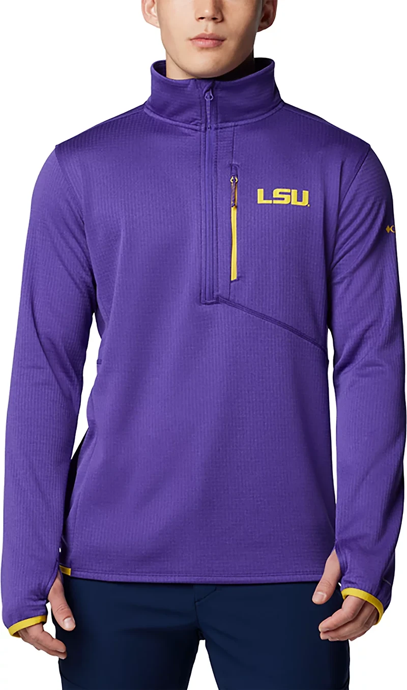 Columbia LSU Tigers Park View Grid Fleece Omni-Wick Half-Zip Jacket
