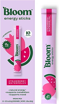 Bloom Nutrition Cherry Lime Energy Sticks 10-Pack