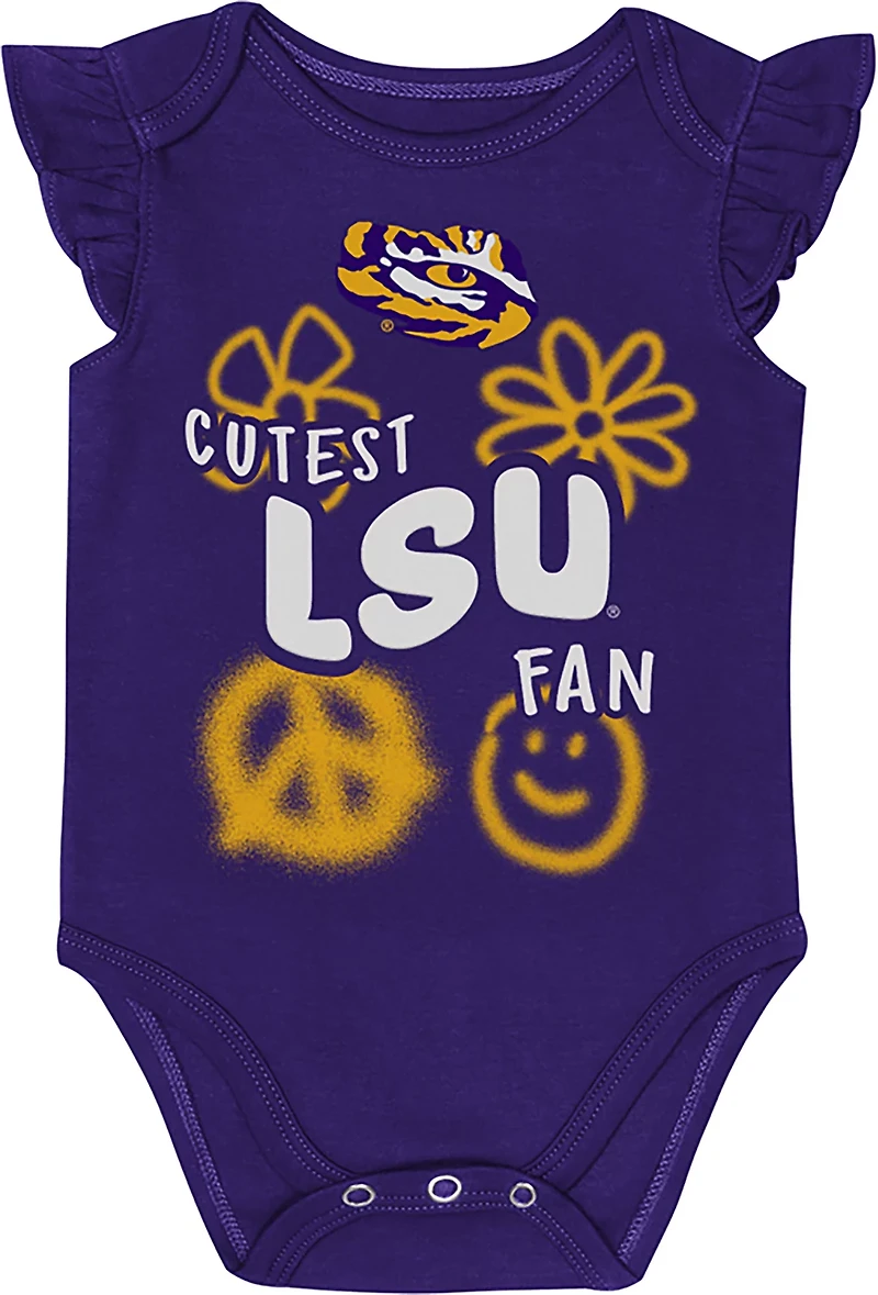Outerstuff Infants' LSU Little Sunshine 2-Piece Creeper Set