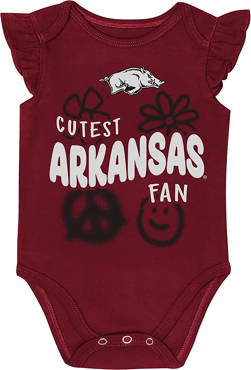 Outerstuff Infants' Arkansas Little Sunshine 2-Piece Creeper Set