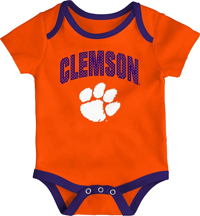 Outerstuff Infants' Clemson All Day Play 3-Piece Creeper Set