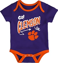 Outerstuff Infants' Clemson All Day Play 3-Piece Creeper Set